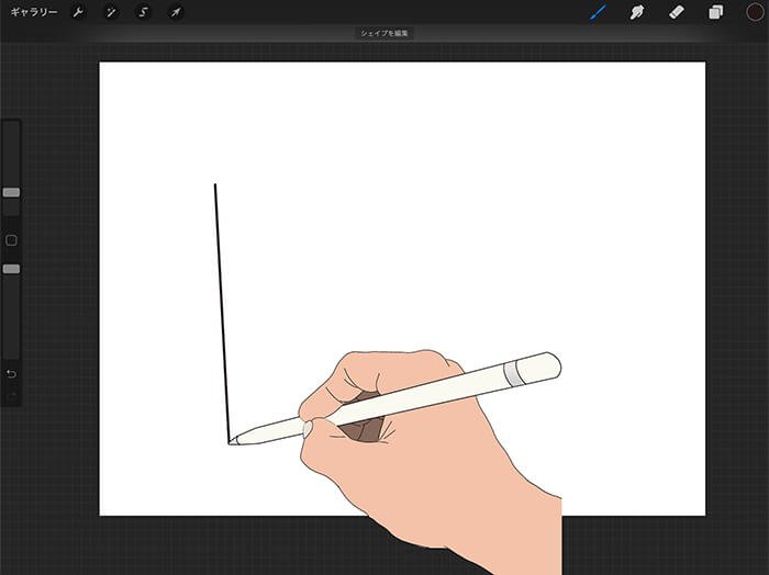 Procreateで直線を描くquickshapeの使い方 垂直 水平線も可能です